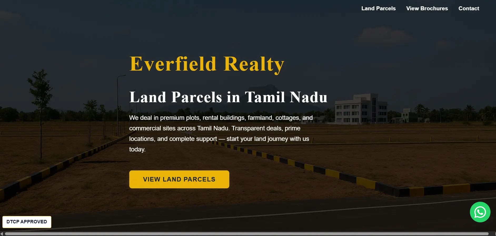 Screenshot of a real estate website with property listings and user engagement features