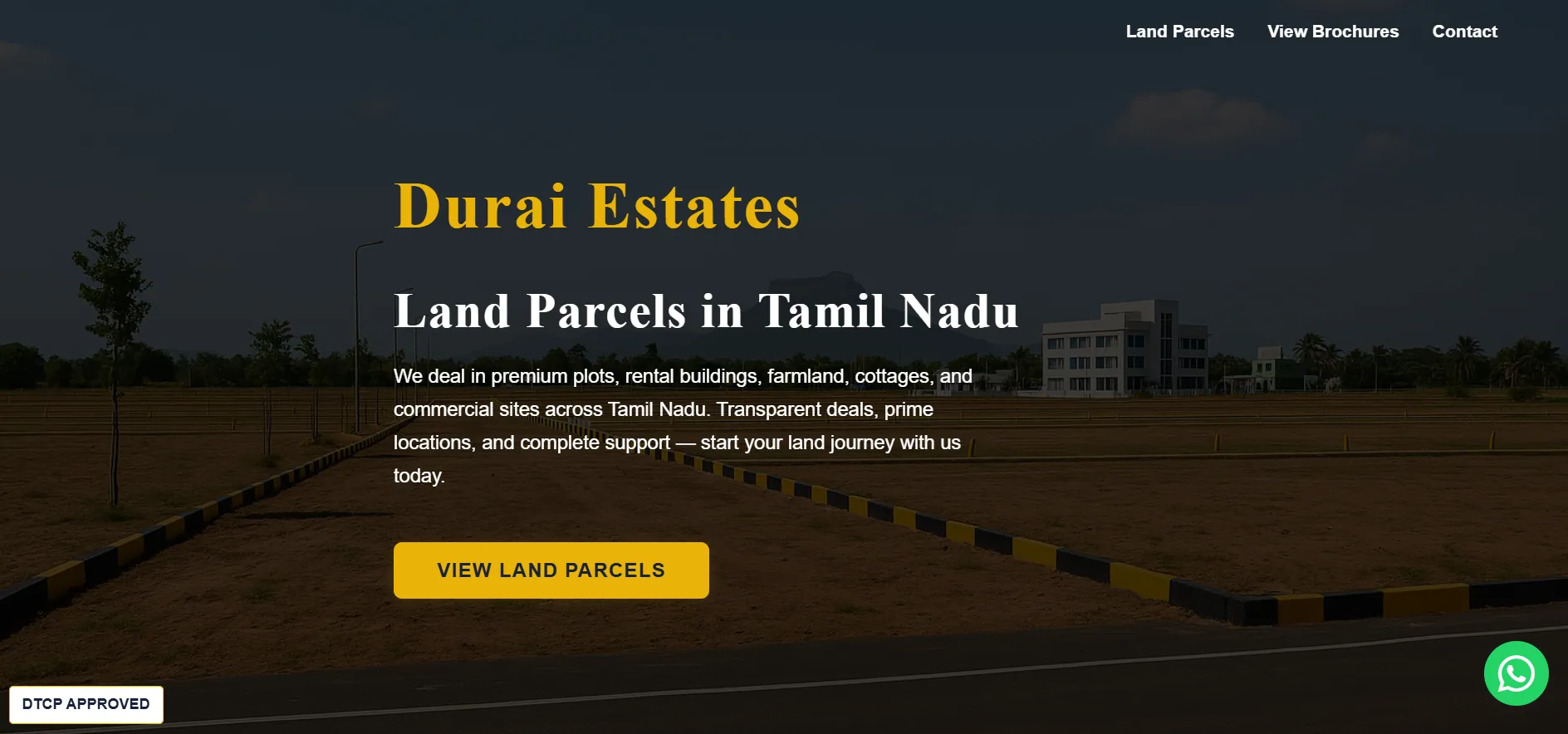 Screenshot of a real estate website with property listings and user engagement features